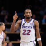 BOULDER, COLORADO - JANUARY 20: Darryn Peterson #22 of the Kansas Jayhawks reacts during the first half against the Colorado Buffaloes at the CU Events Center on January 20, 2026 in Boulder, Colorado. (Photo by Andrew Wevers/Getty Images)