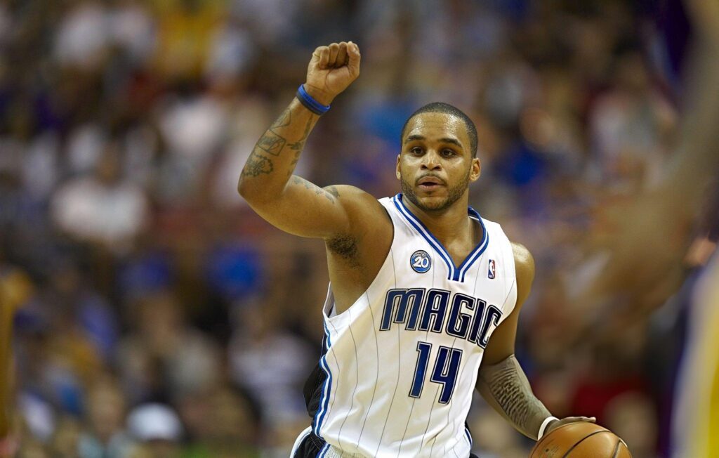 Basketball: Orlando Magic Jameer Nelson (14) in action vs Los Angeles Lakers. Orlando, FL 12/20/2008 CREDIT: Bill Frakes (Photo by Bill Frakes /Sports Illustrated via Getty Images) 