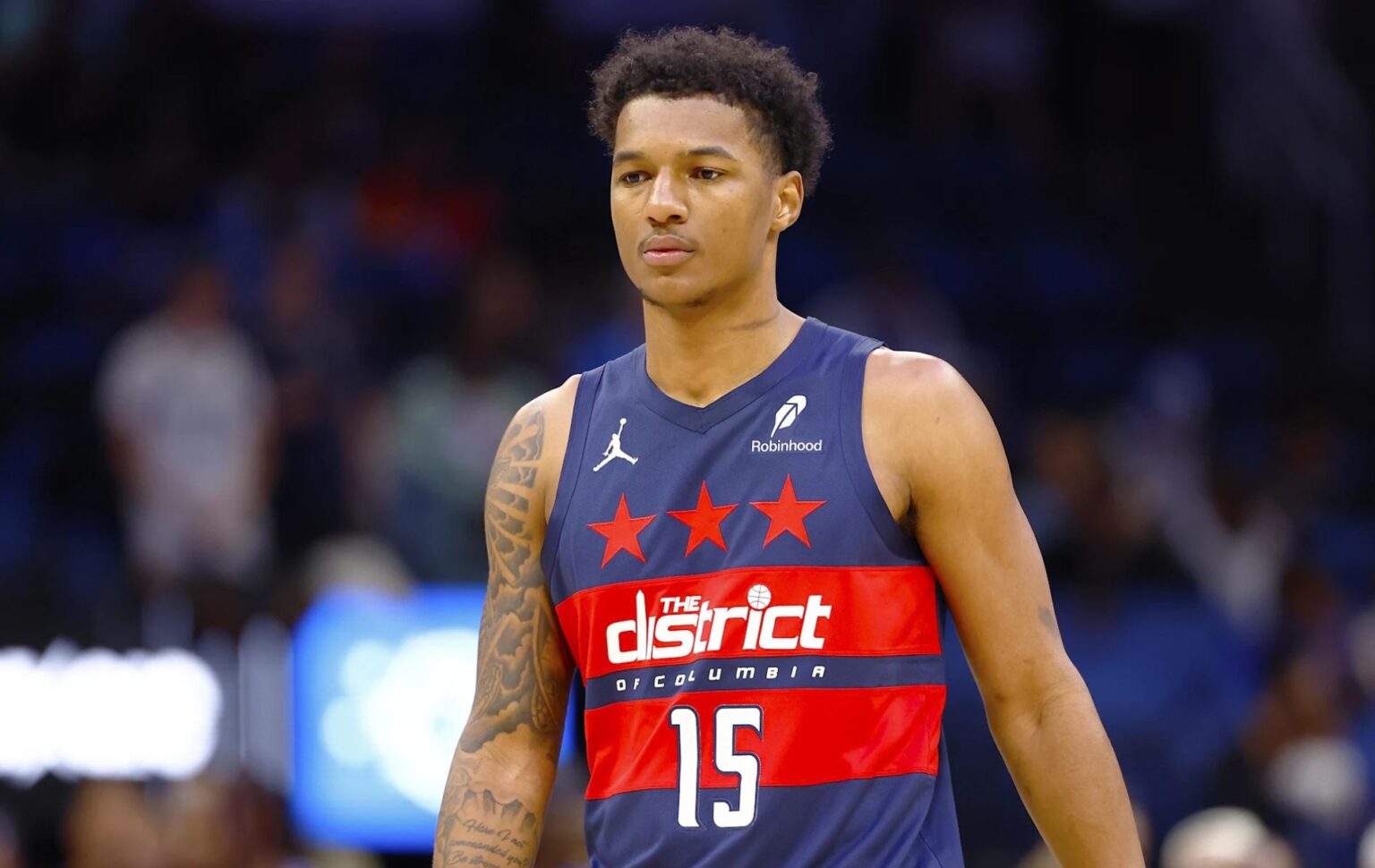 Mar 3, 2026; Orlando, Florida, USA; Washington Wizards forward Julian Reese (15) against the Orlando Magic in the first half at Kia Center. Mandatory Credit: Russell Lansford-Imagn Images | Russell Lansford-Imagn Images