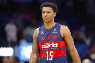 Mar 3, 2026; Orlando, Florida, USA; Washington Wizards forward Julian Reese (15) against the Orlando Magic in the first half at Kia Center. Mandatory Credit: Russell Lansford-Imagn Images | Russell Lansford-Imagn Images