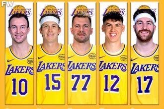 NBA Fans React To Lakers' All-White Starting Lineup: "Snowtime Lakers"