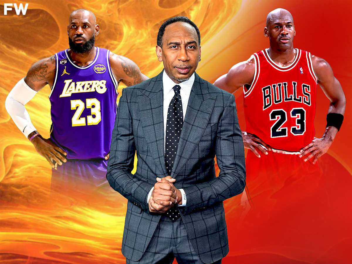Stephen A. Smith commends LeBron James for improving his case in GOAT debate race against Michael Jordan. Mandatory Credit: Fadeaway World