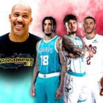 LaVar Ball, LiAngelo Ball, LaMelo Ball, and Lonzo Ball.