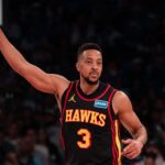 CJ McCollum in action for the Atlanta Hawks. Mandatory Credit: nba.com