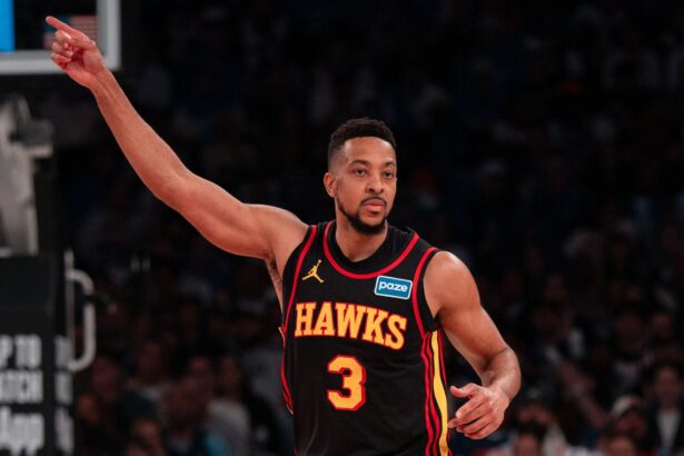 CJ McCollum in action for the Atlanta Hawks. Mandatory Credit: nba.com
