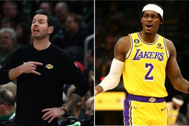 Jarred Vanderbilt Yells At JJ Redick; Austin Reaves Holds Him Back As Fight Breaks Out On Lakers Bench [Video]