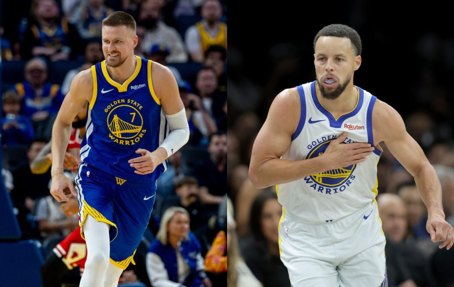 Kristaps Porzingis remains optimistic about building chemistry with Stephen Curry. Mandatory Credit: Imagn Images