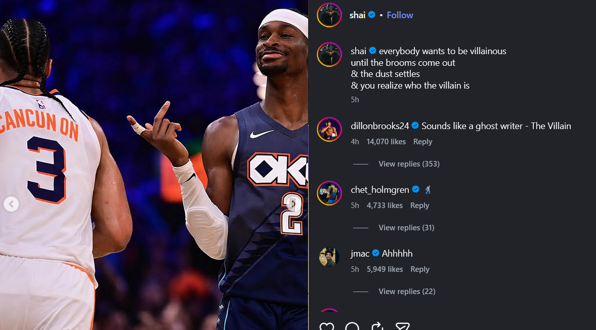 Dillon Brooks Fires Back At Shai Gilgeous-Alexander For Trolling Him After Thunder Swept Suns