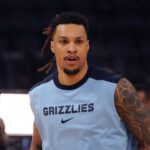Memphis Grizzlies forward Brandon Clarke (15) warms up before the game against the Golden State Warriors at Chase Center.