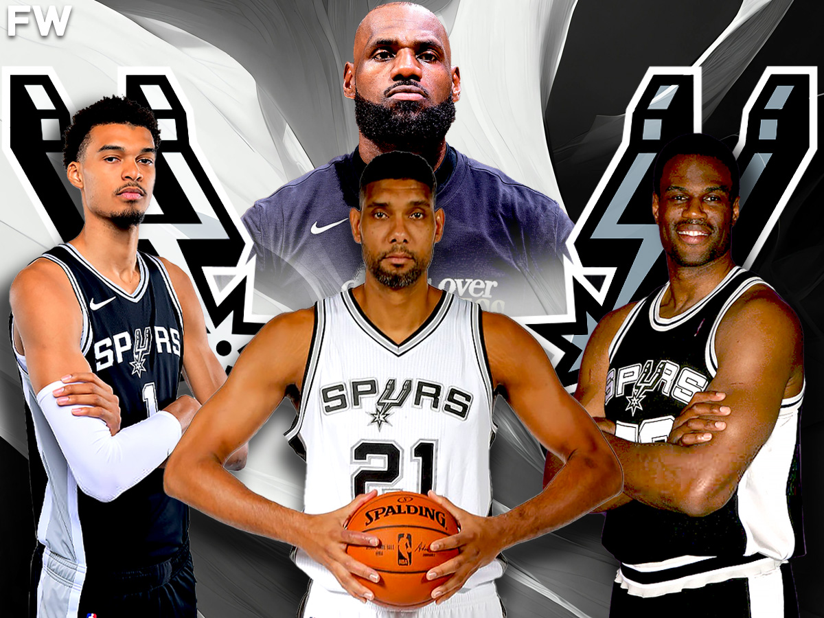 LeBron James is in awe of the Spurs' luck with drafting generational big men. Mandatory Credit: Fadeaway World