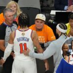 NBA Launches Investigation Into Jalen Brunson's Heated Exchange With Spurs Fan Near End Of Game 1