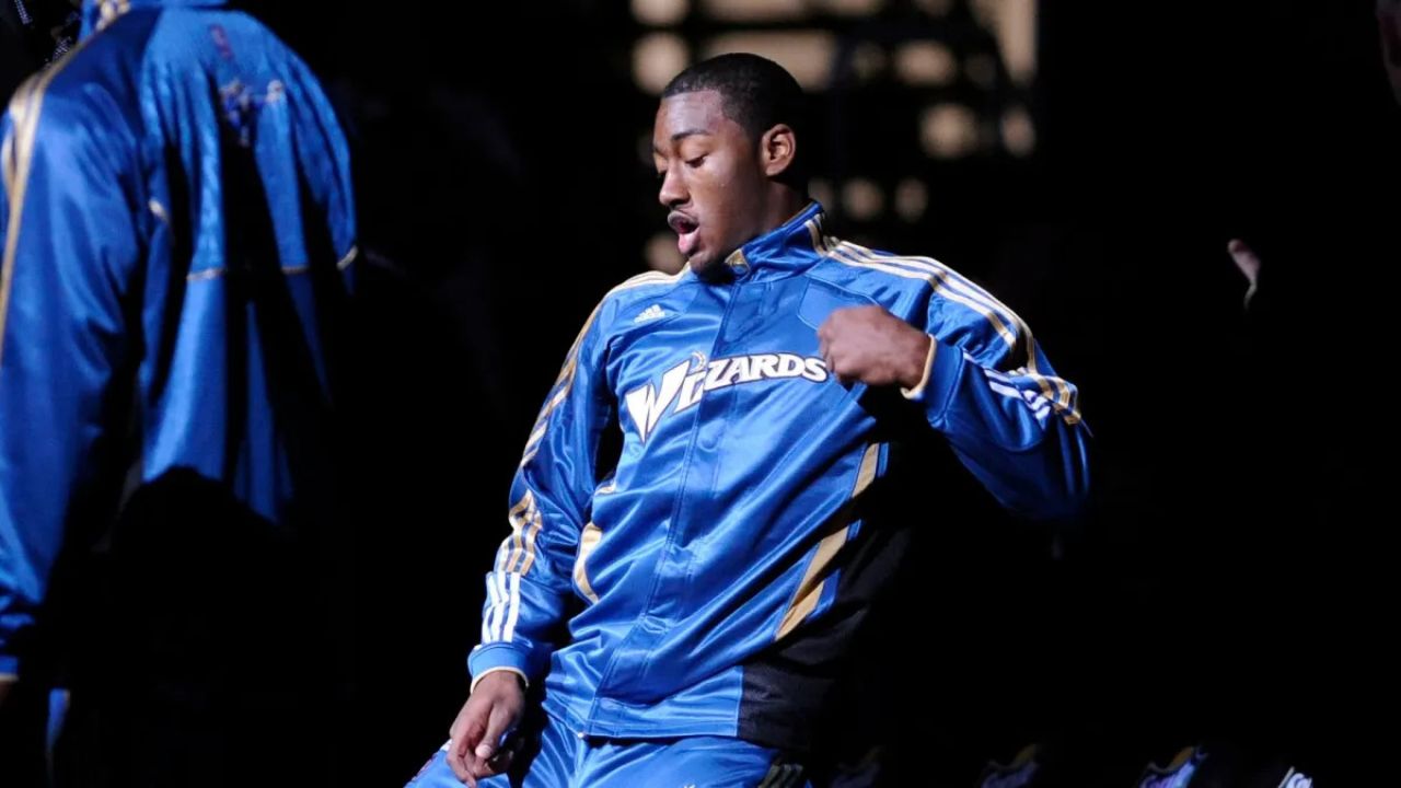 November 2, 2010; Washington, DC, USA; Washington Wizards point guard John Wall dances during the player introductions before a game against the Philadelphia 76ers at the Verizon Center. Mandatory Credit: Rafael Suanes-Imagn Images
