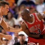Suns guard Dan Majerle defends Bulls guard Michael Jordan during Game 1 of the NBA Finals in 1993 in Phoenix. Michael Chow/The Republic / USA TODAY NETWORK via Imagn Images Michael Chow/The Republic / USA TODAY NETWORK via Imagn Images