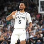 Stephon Castle in action for the Spurs, Mandatory Credit: Imagn Images