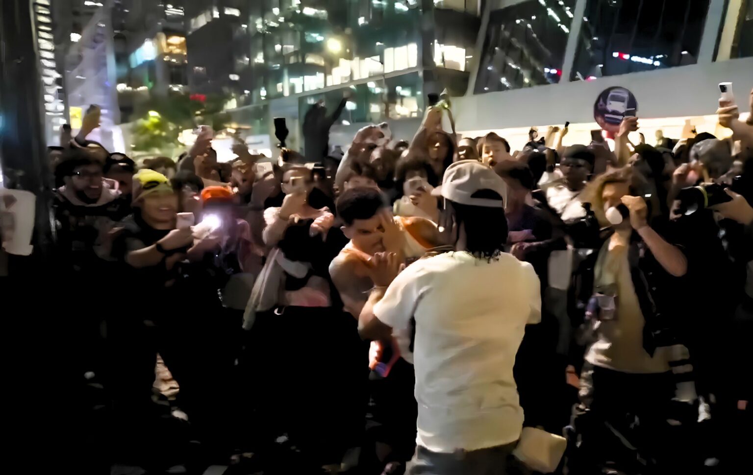 Tensions flared between Knicks fans and the NYPD at Bryant Park on Monday night. Mandatory Credit: @ScooterCasterNY - X
