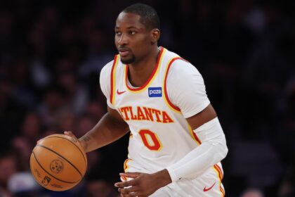 Jonathan Kuminga in action for the Atlanta Hawks. Mandatory Credit: Sarah Steir - Getty Images