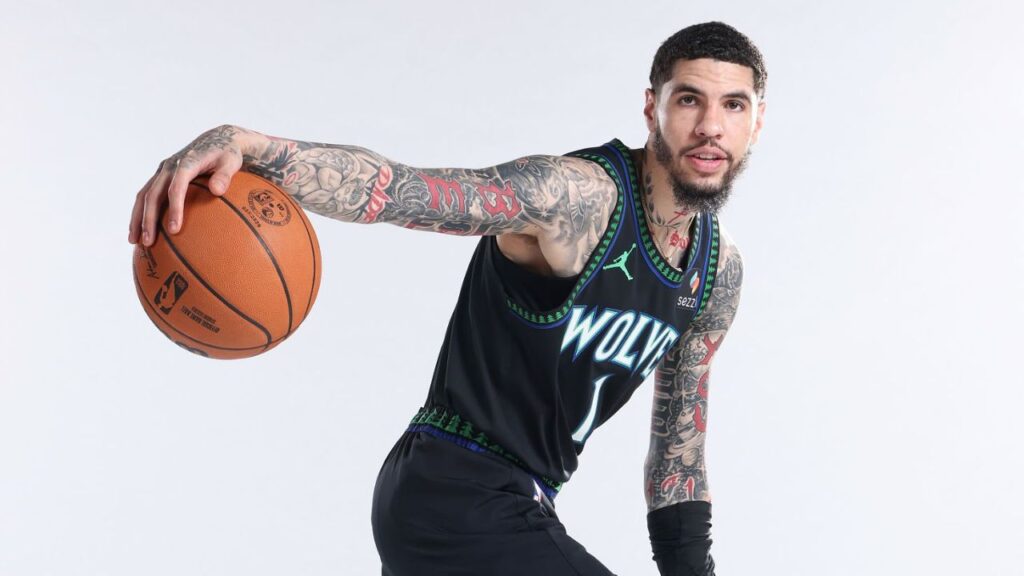 MINNEAPOLIS, MN - JULY 13: LaMelo Ball #1 of the Minnesota Timberwolves poses for portraits on July 13, 2026 at the Minnesota Timberwolves and Lynx Courts at Mayo Clinic Square in Minneapolis, Minnesota. (Photo by David Sherman/NBAE via Getty Images)