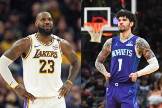 LaMelo Ball joins the effort to recruit LeBron James. Mandatory Credit: Imagn Images