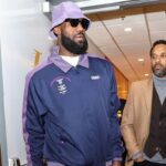 LOS ANGELES, CA - FEBRUARY 23: LeBron James #23 of the Los Angeles Lakers looks on before the game on February 23, 2024 at Crypto.Com Arena in Los Angeles, California. (Photo by Jim Poorten/NBAE via Getty Images)