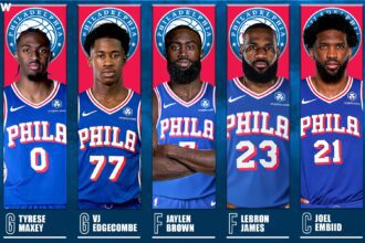 76ers Projected Starting Lineup After Acquiring LeBron James In Free Agency