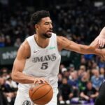 DALLAS, TX - DECEMBER 7: Quentin Grimes #5 of the Dallas Mavericks drives to the basket during the game against the Los Angeles Lakers on December 7, 2025 at American Airlines Center in Dallas, Texas. (Photo by Glenn James/NBAE via Getty Images)