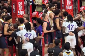 Shoving match breaks out Lakers-Clippers Summer League matchup.