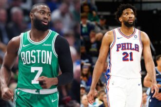 Tracy McGrady speculates tension between Jaylen Brown and Joel Embiid.