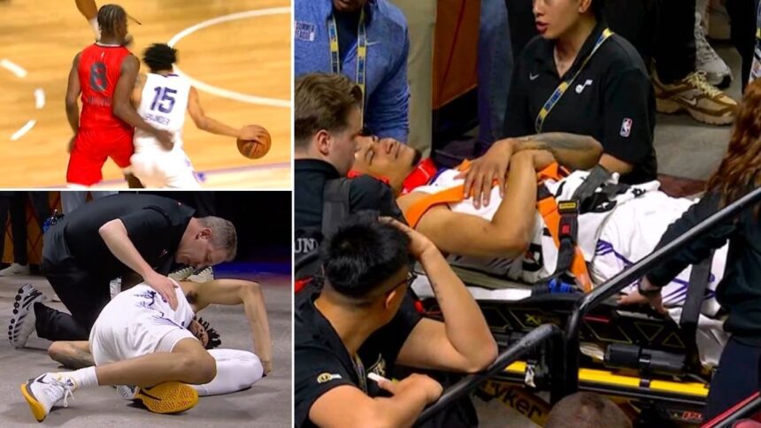 Trey Alexander Collapses Soon After Caleb Wilson Collision; Gets Evacuated On A Stretcher