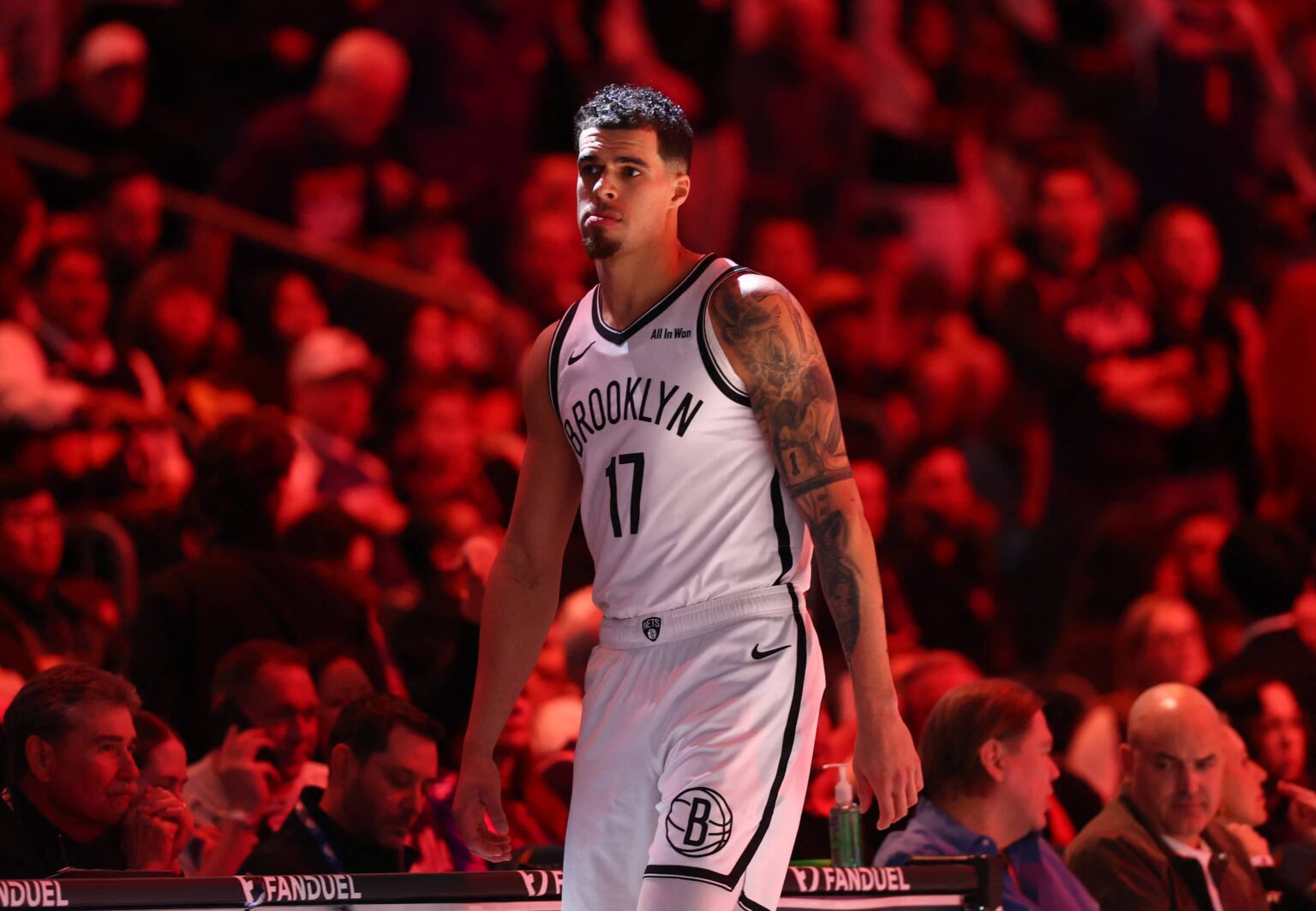 Phoenix, Arizona, USA; Brooklyn Nets forward Michael Porter Jr. (17) against the Phoenix Suns in the second half at Mortgage Matchup Center. Mandatory Credit: Mark J. Rebilas-Imagn Images