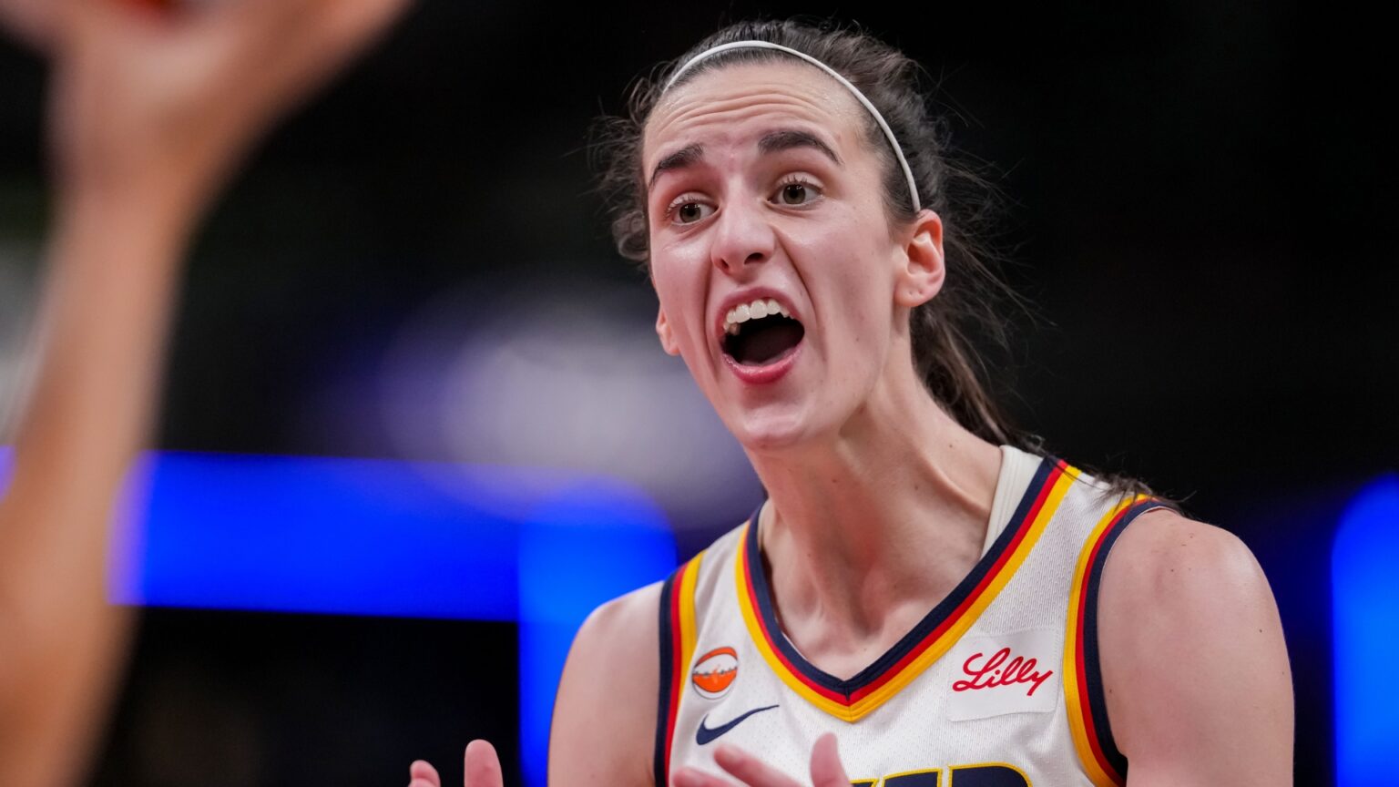 Caitlin Clark Drills 3-Pointer Over 6-Foot-11 Han Xu in Must-See Slow Motion